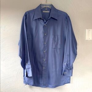 Light-blue Sateen Dress Shirt by Geoffrey Beene